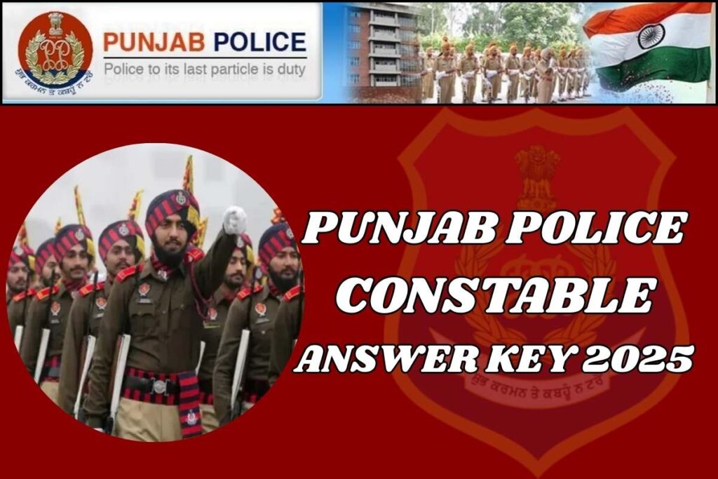 Punjab Police Constable Answer Key 2025